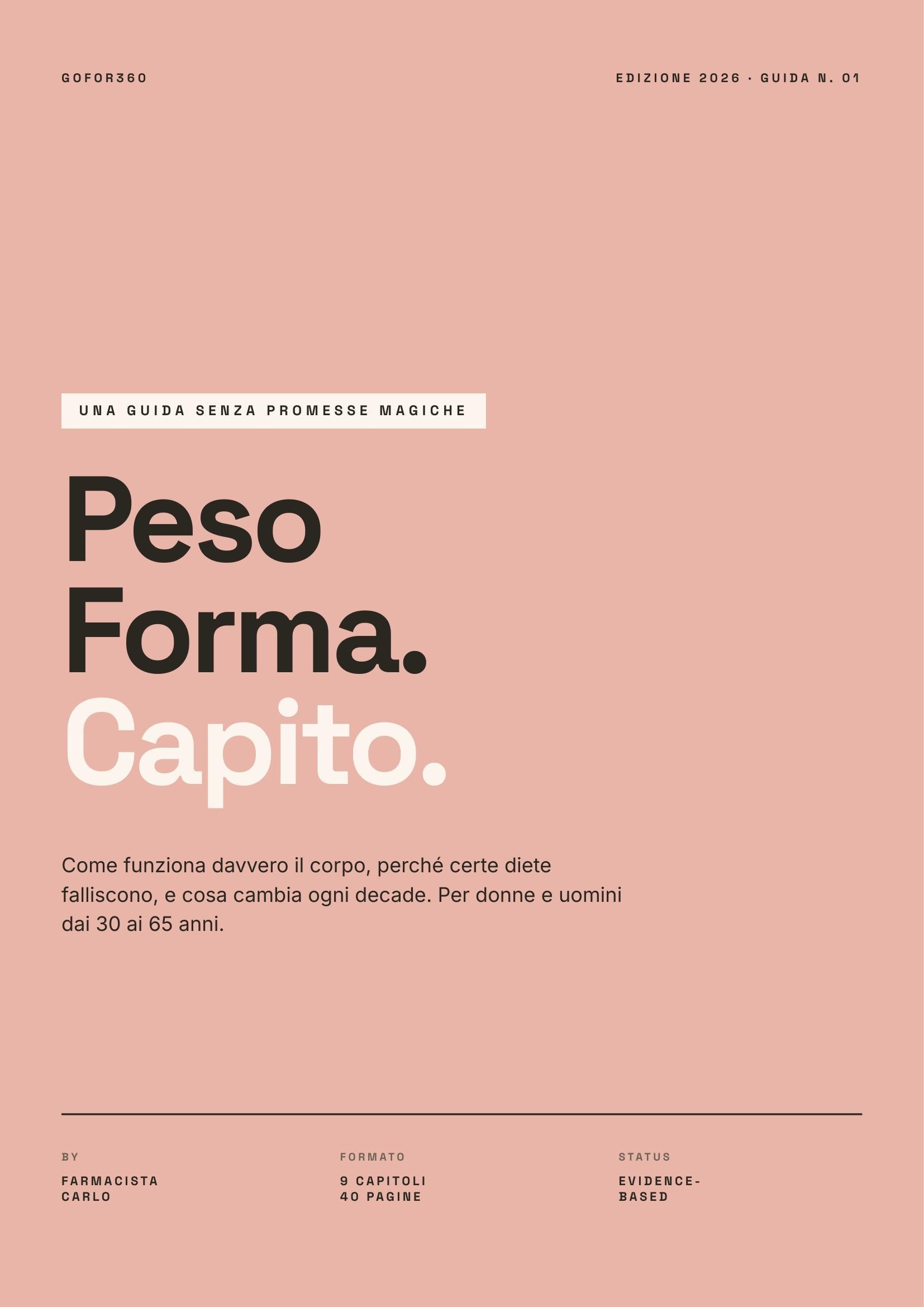 Guida al Peso Forma — Cover — Edizione 2026 — Gofor360