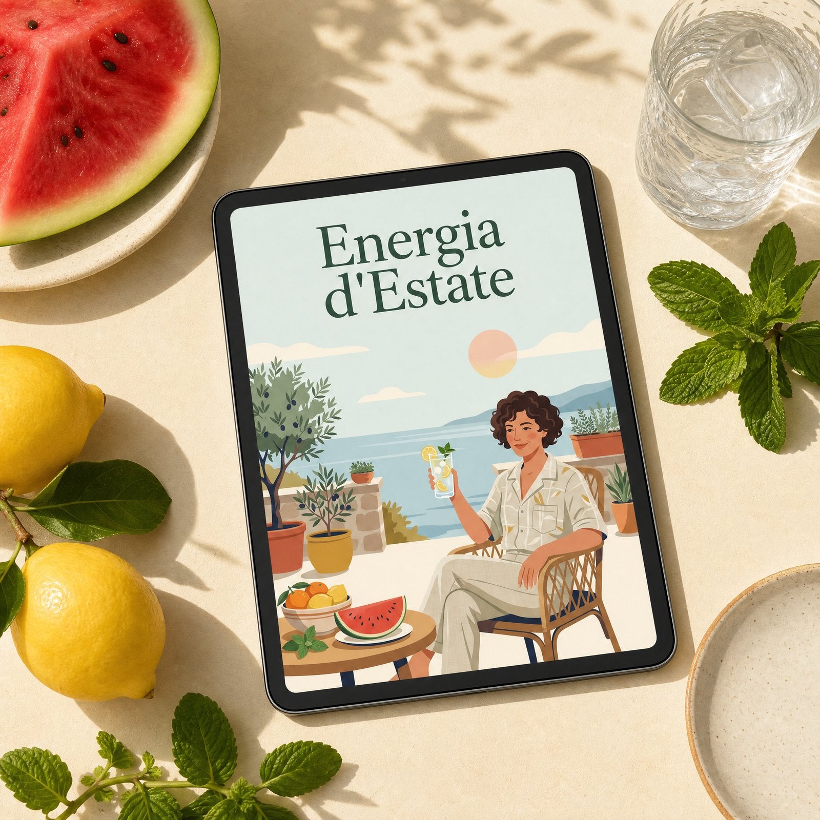 Guida Energia d'Estate gofor360 - anteprima su tablet con frutta estiva